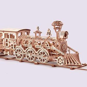 Locomotive  Mechanical Wooden 3d Puzzle Model